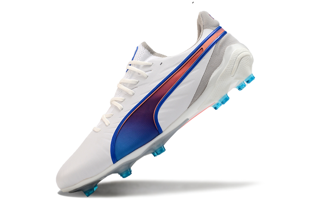 Puma King FG/AG - Branco Azul