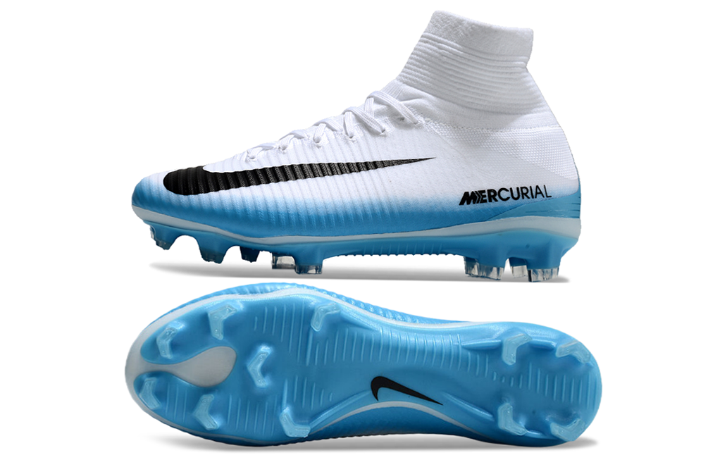 Nike Mercurial Zoom Superfly 5 Elite FG - Branco Azul