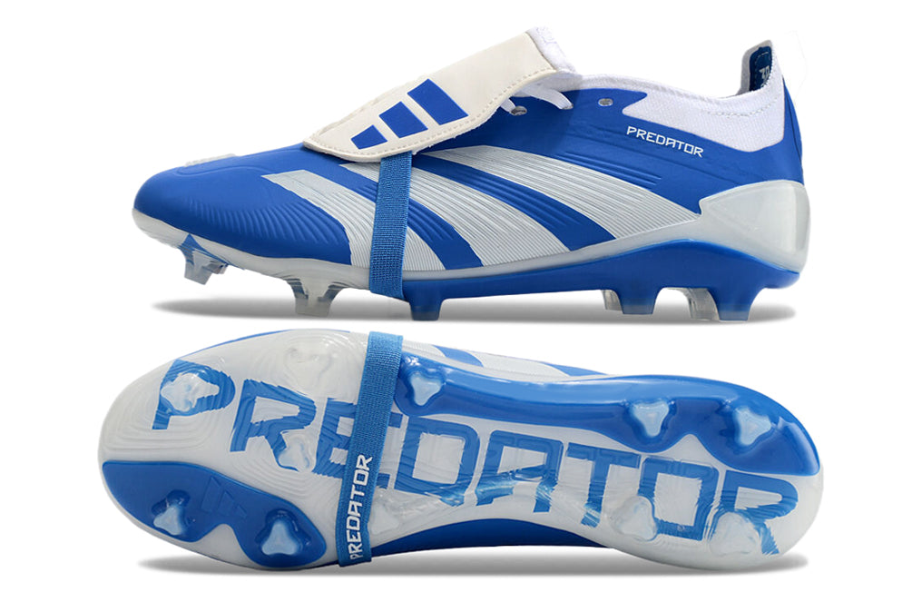 Adidas Feminina Predator Elite Tongue FG - Azul Branco