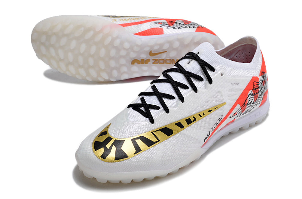 Nike Mercurial Air Zoom Vapor 15 Elite Society - Branco Dourado
