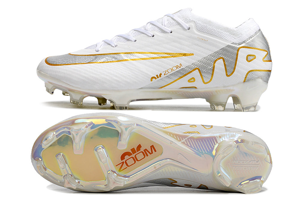 Nike Air Zoom Mercurial Vapor 15 FG Elite - Branco Dourado