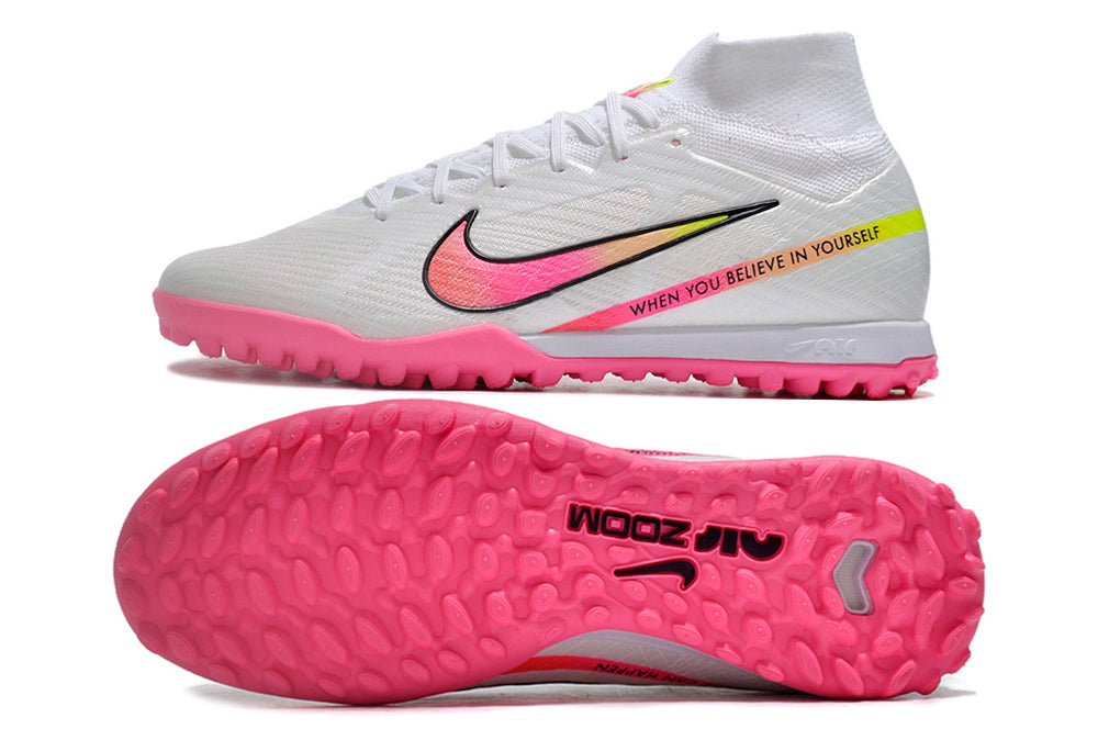 Nike Air Zoom Mercurial Superfly 9 Elite Society - Branco Rosa