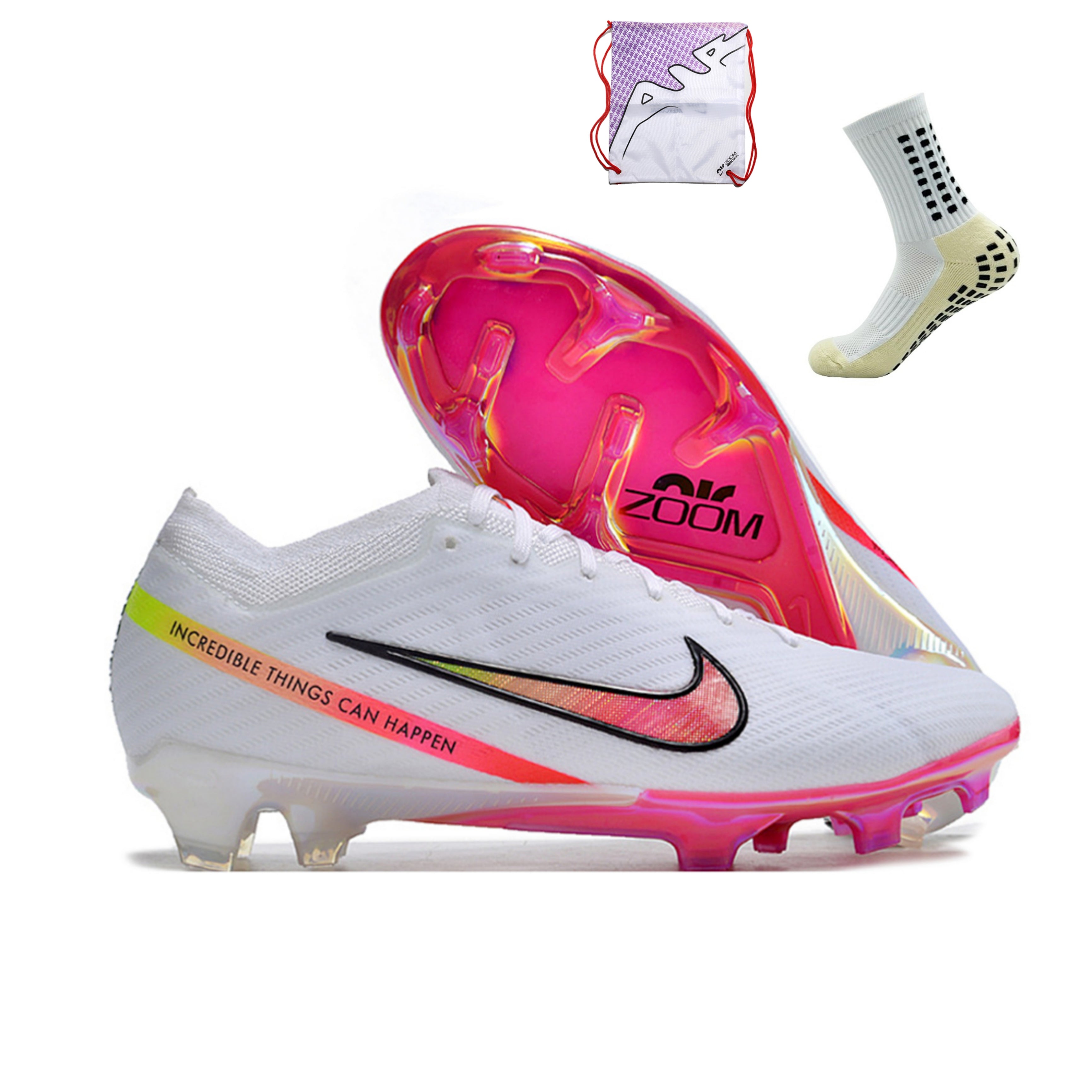 Nike Air Zoom Mercurial Vapor 15 FG Elite - Branco Rosa – JBesportes