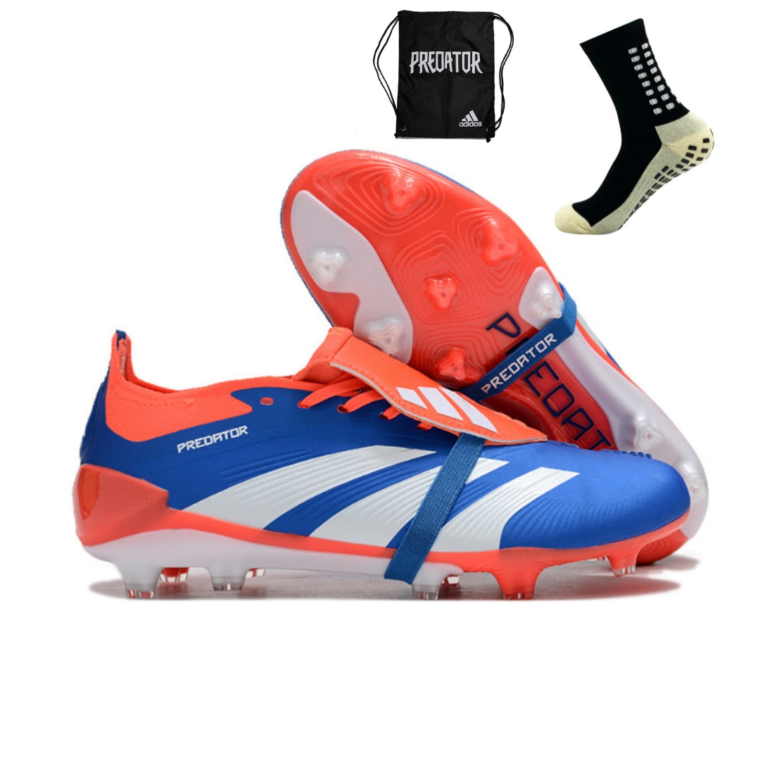 Adidas Feminina Predator Elite Tongue FG - Azul Vermelho