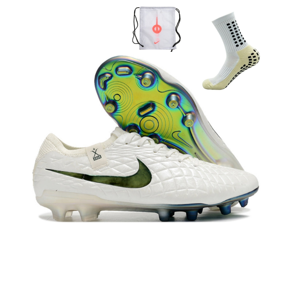 Nike tiempo blanco y verde on sale