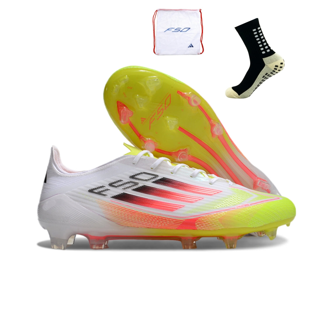 Adidas F50 Elite FG - Branco Amarelo