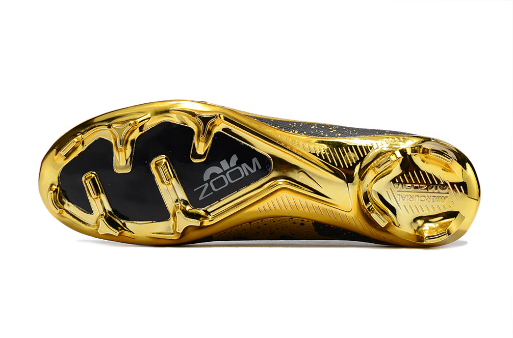 Nike Feminina Air Zoom Mercurial Vapor 15 FG Elite - Preto Dourado