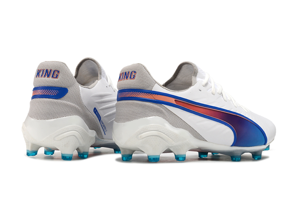 Puma King FG/AG - Branco Azul