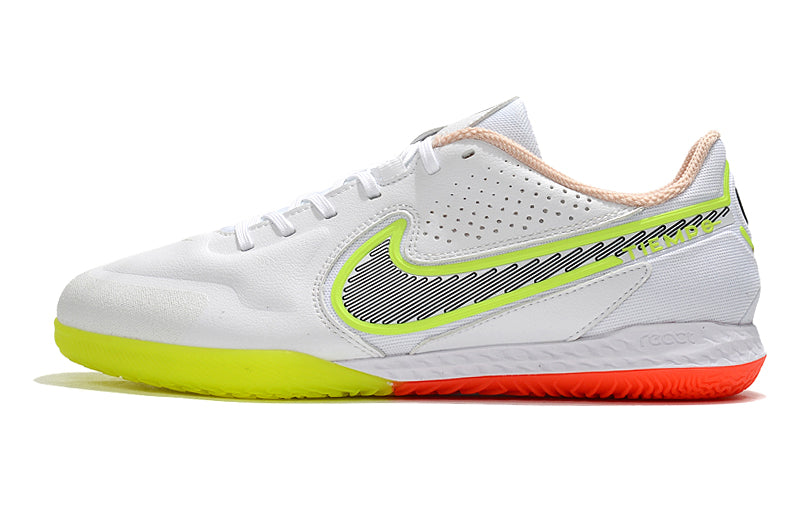 Nike Tiempo Legend 9 Pro Futsal Branco Laranja Amarelo