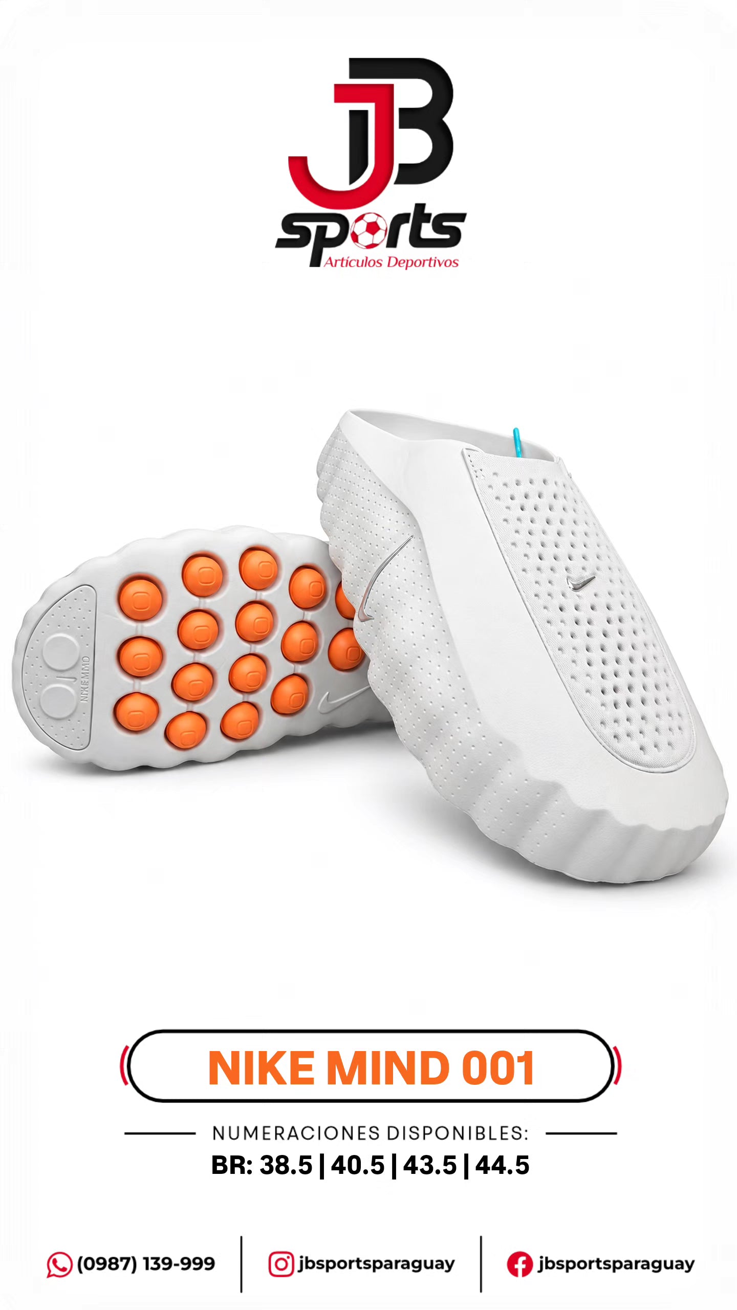 Nike mind 001 (BR: 38.5, 40.5, 43.5, 44.5)