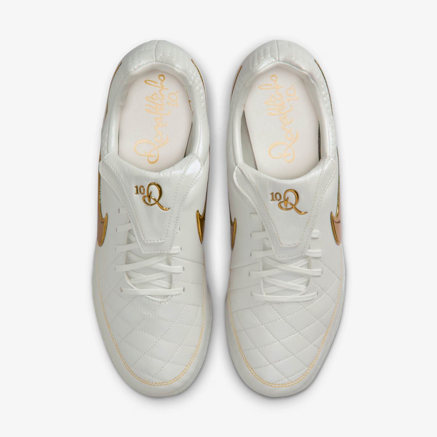 Nike Tiempo Ronaldinho R10 Futsal - Blanco/Dorado