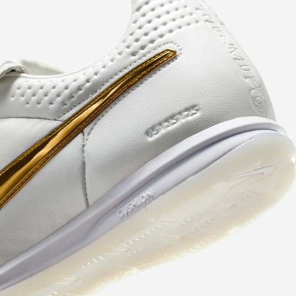 Nike Tiempo Ronaldinho R10 Futsal - Blanco/Dorado