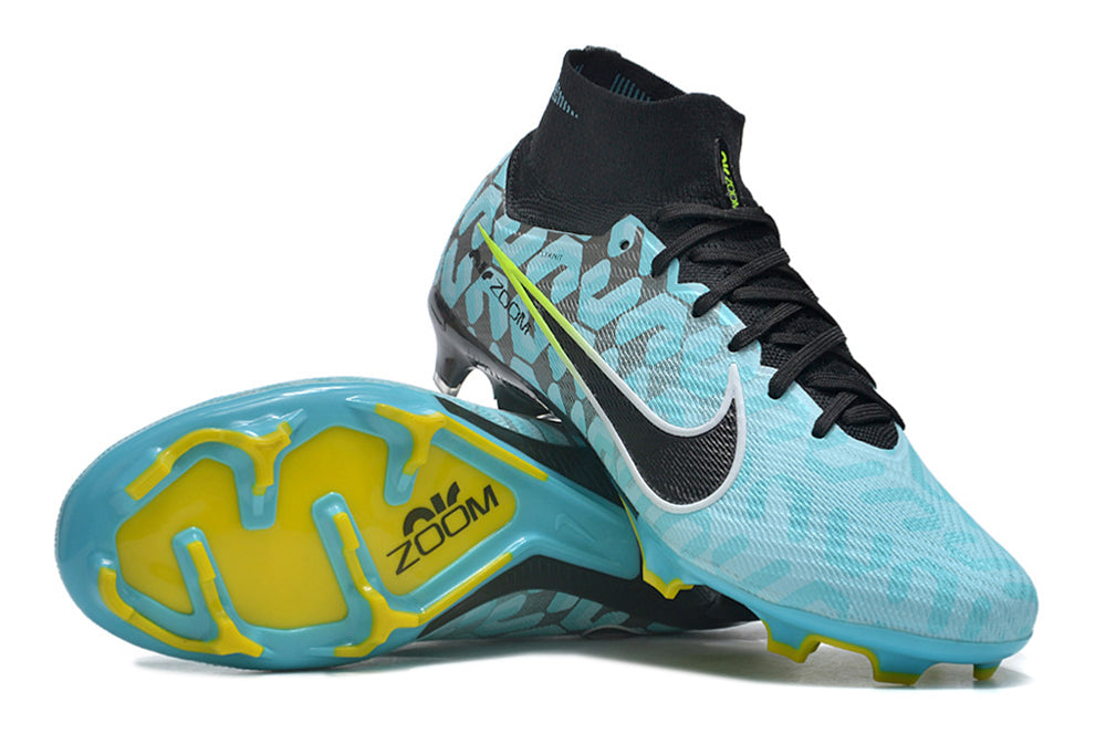 Nike Feminina Air Zoom Superfly 9 FG Elite - Azul Preto