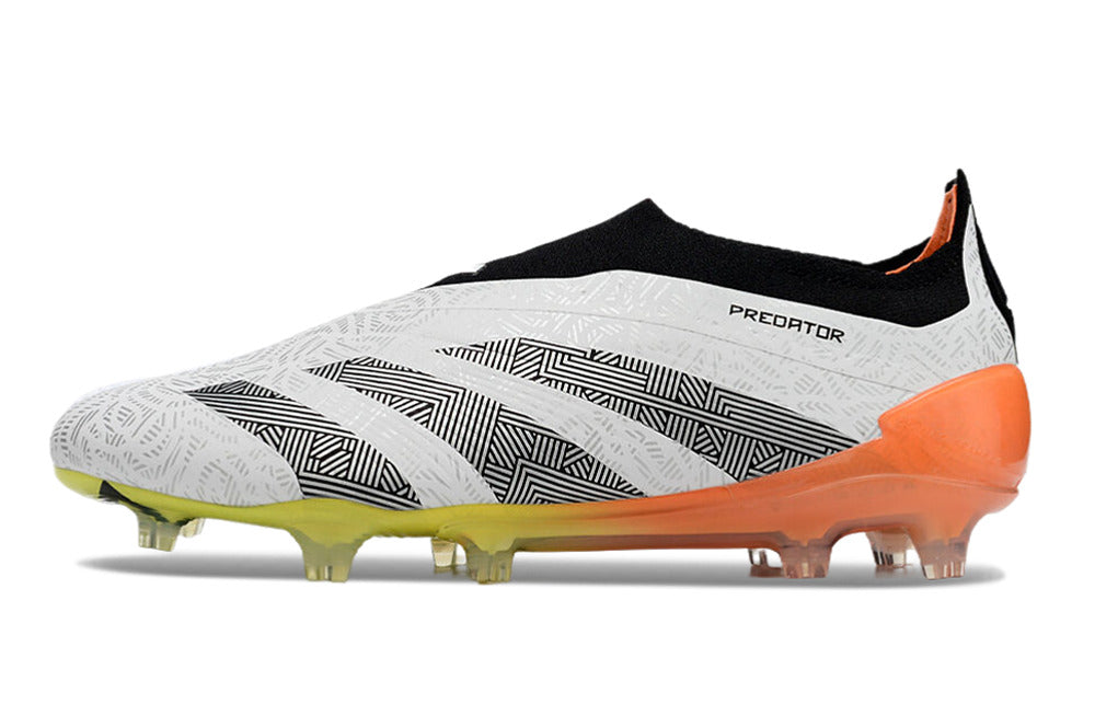 Adidas Predator Elite + FG - Branco Laranja Amarelo