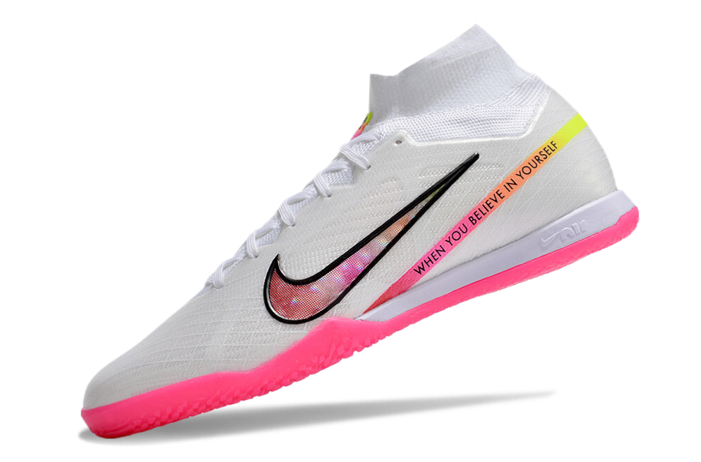 Nike Air Zoom Mercurial Superfly 9 Elite Futsal - Branco Rosa