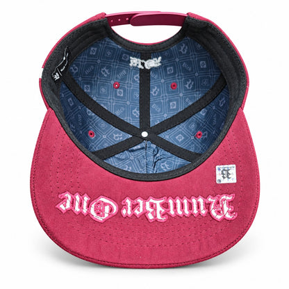 Quepis Snapback - suede Vino
