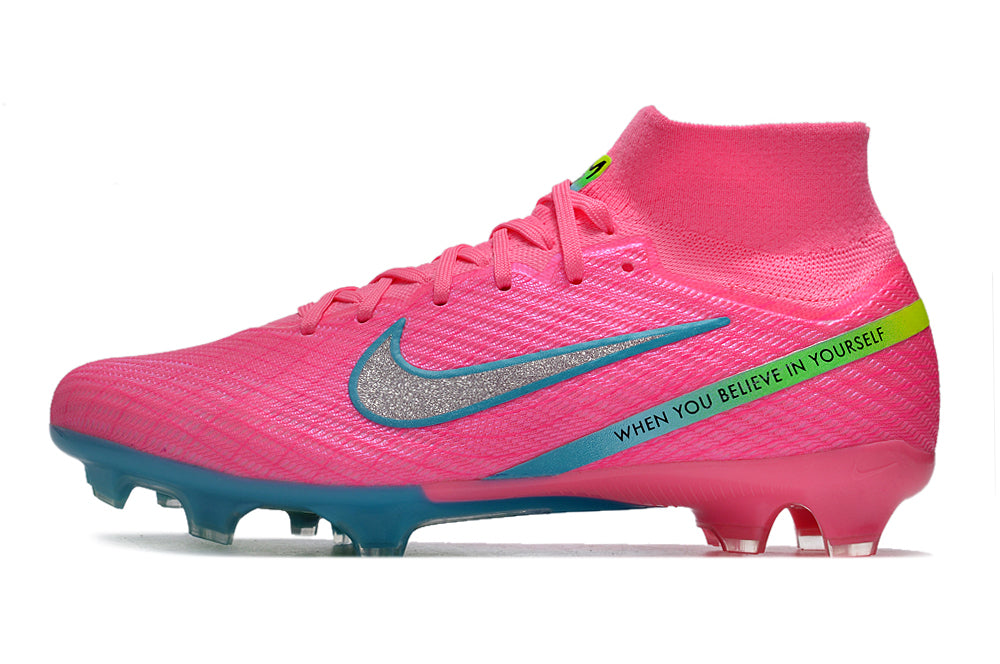 Nike Feminina Air Zoom Superfly 9 FG Elite - Rosa Azul