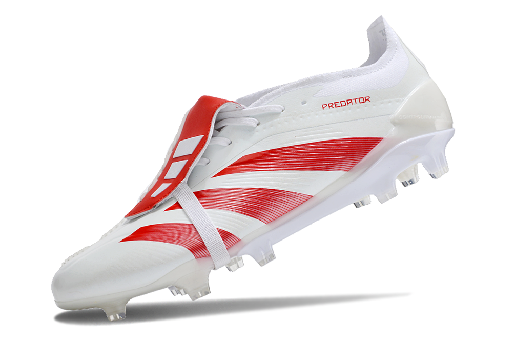 Adidas Predator Elite Tongue FG - Branco Vermelho