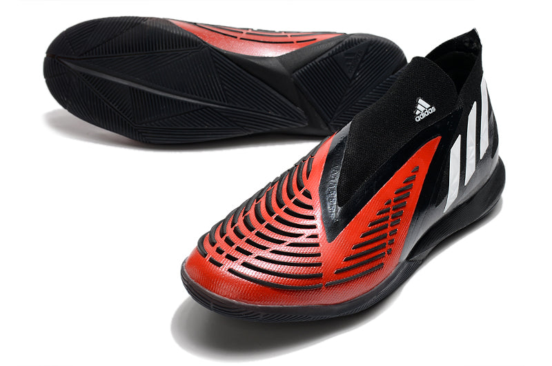 Adidas Predator Edge + Futsal - Preto/Vermelho