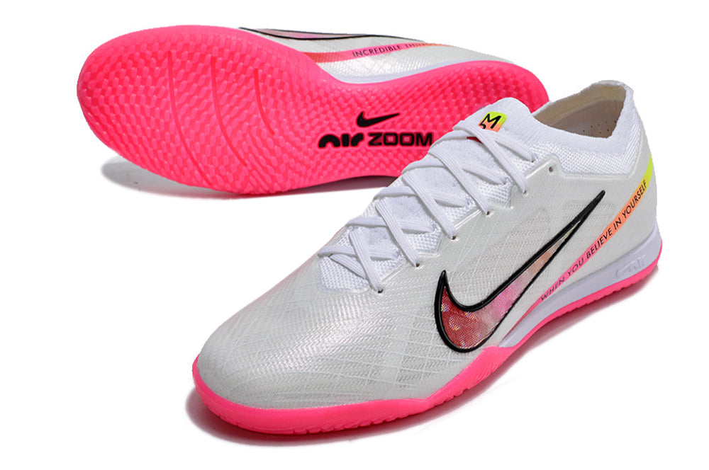 Nike Mercurial Air Zoom Vapor 15 Elite Futsal - Branco Rosa