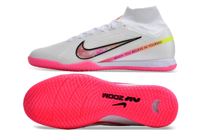 Nike Air Zoom Mercurial Superfly 9 Elite Futsal - Branco Rosa