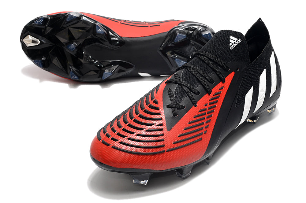 Adidas Predator Edge.1 Low FG - Preto Vermelho