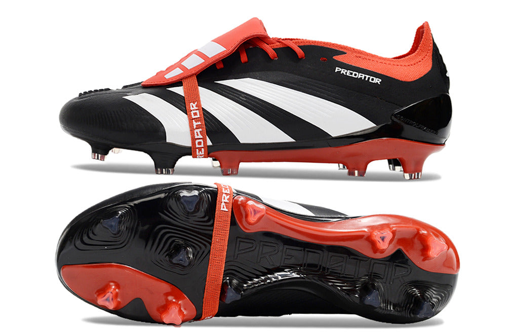 Adidas Predator Elite Tongue FG - Preto Vermelho