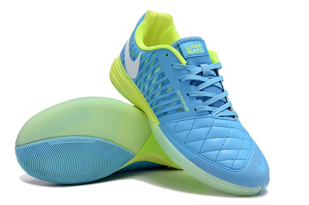 Nike Feminina Lunar Gato II Futsal - Azul/verde