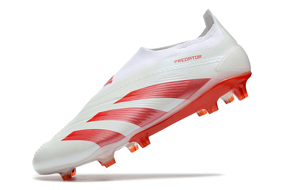 Adidas Predator Elite + FG - Branco Vermelho