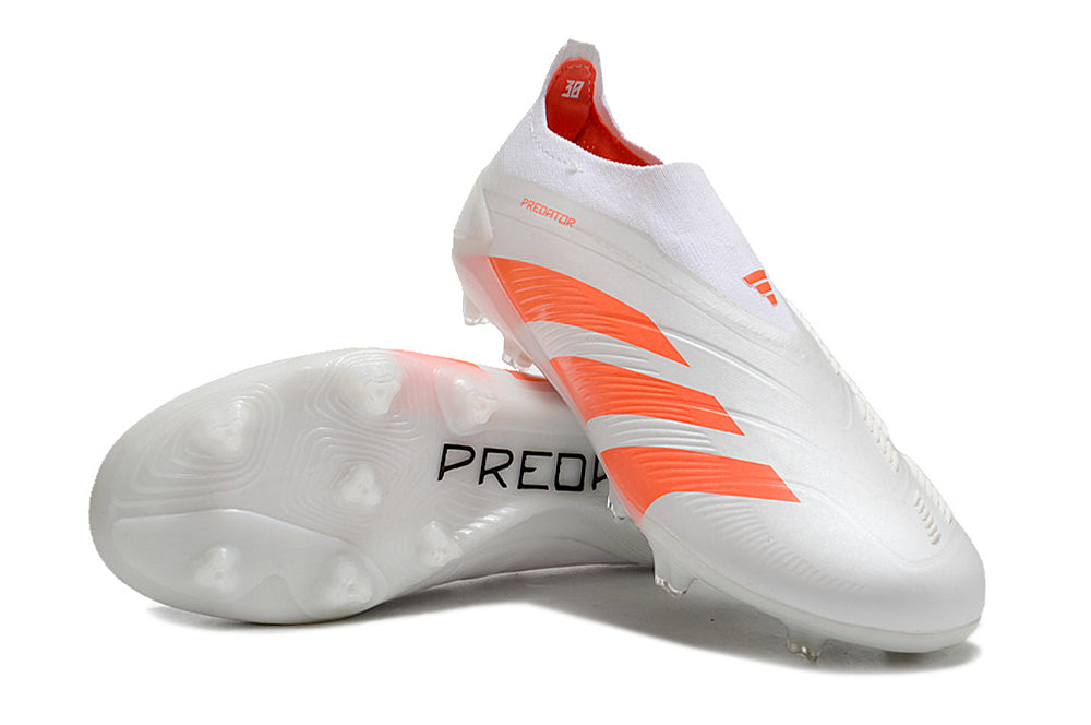 Adidas Feminina Predator Elite + FG - Branco Laranja