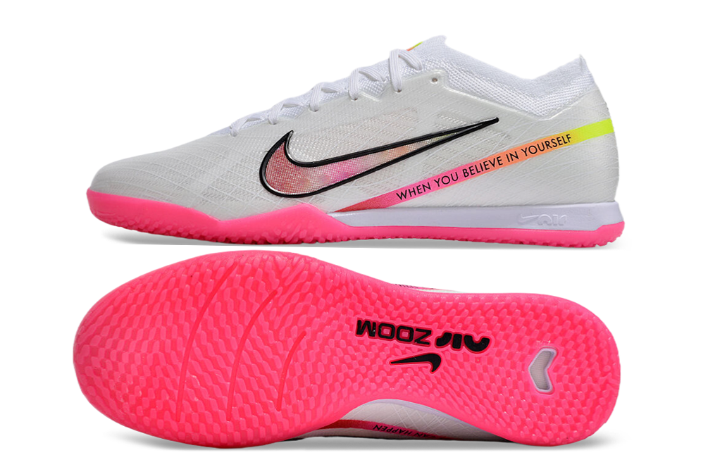 Nike Mercurial Air Zoom Vapor 15 Elite Futsal - Branco Rosa