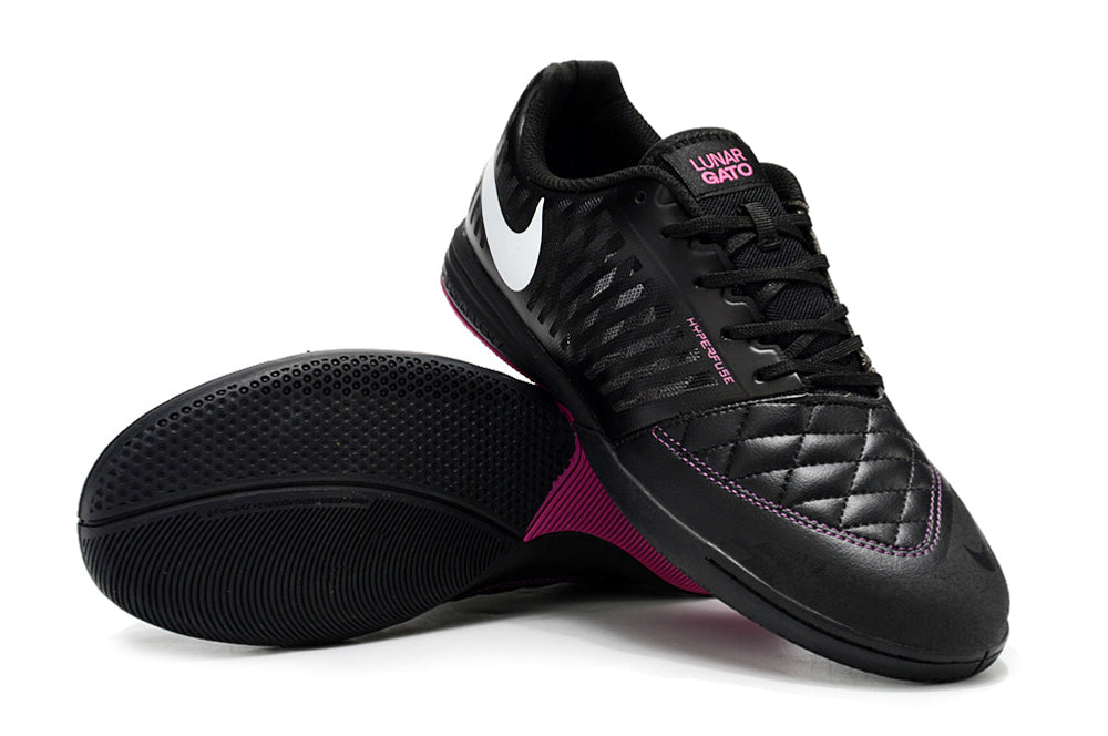 Nike Feminina Lunar Gato II Futsal - Preto Roxo