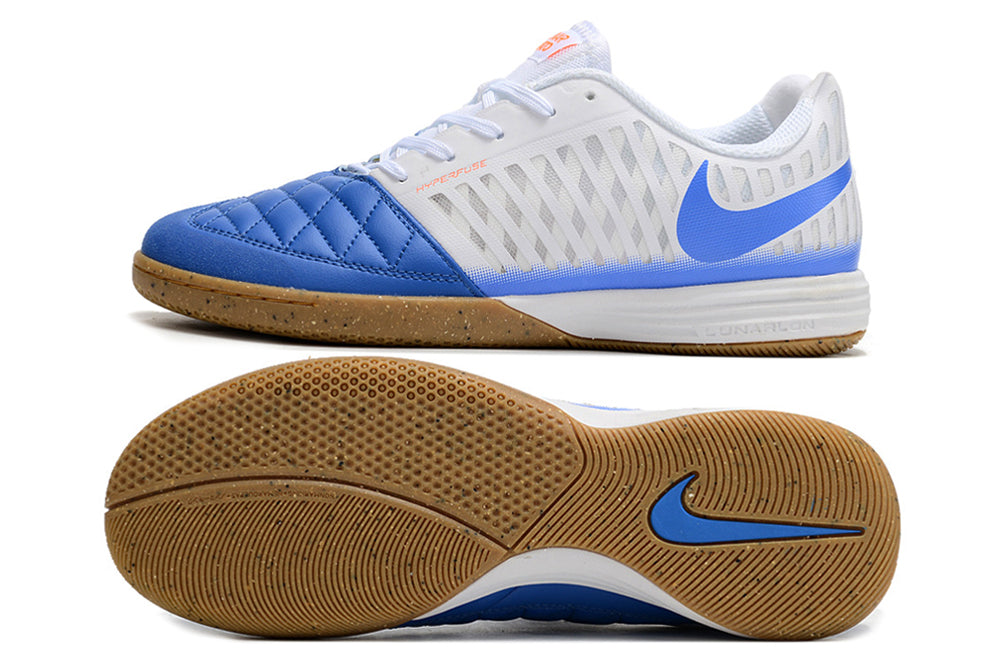 Nike Feminina Lunar Gato II Futsal - Branco Azul