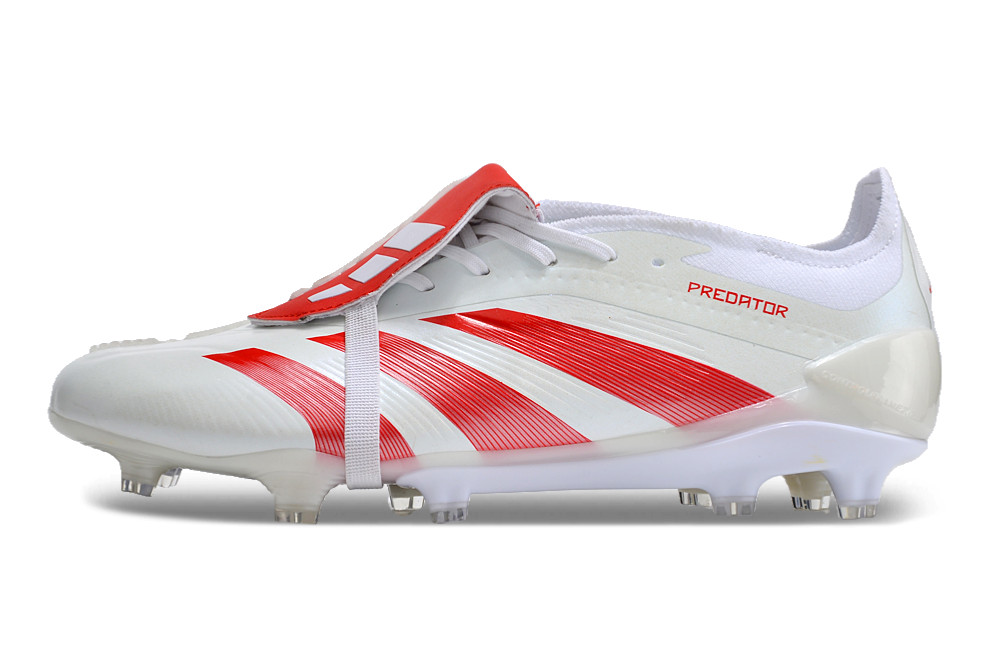 Adidas Predator Elite Tongue FG - Branco Vermelho