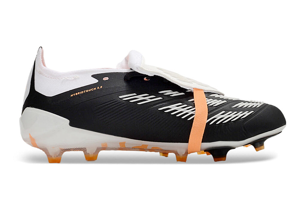 Adidas Feminina Predator Elite Tongue FG - Preto Branco Laranja