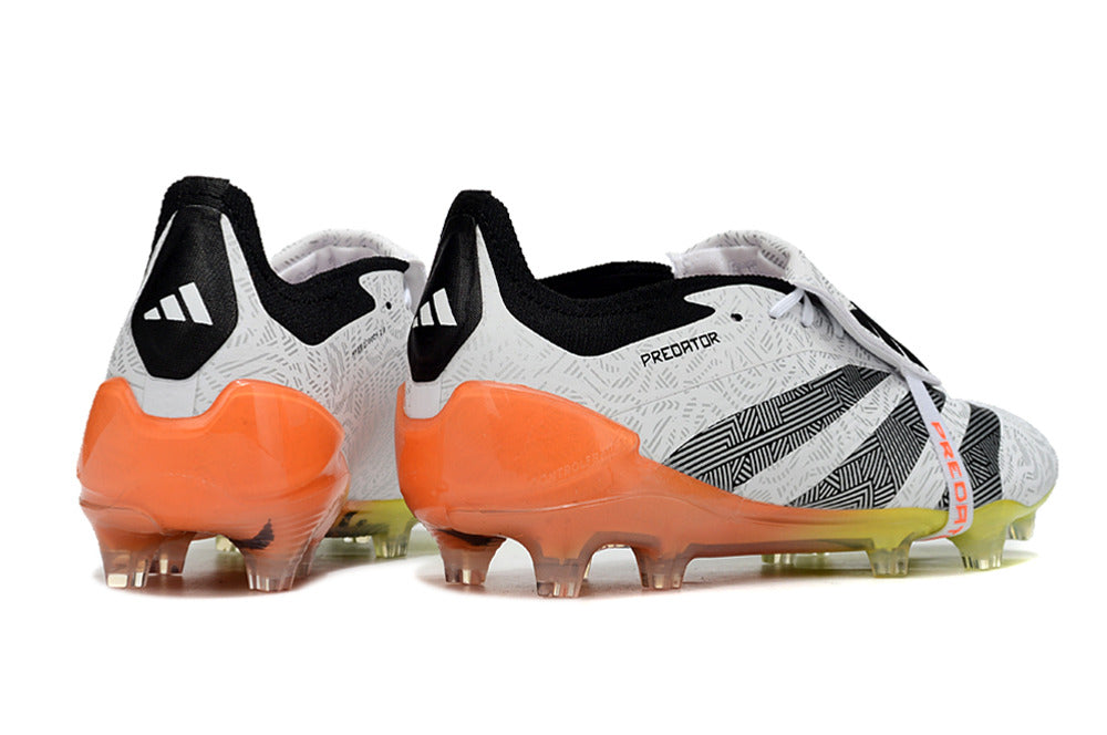 Adidas Predator Elite Tongue FG - Branco Laranja Amarelo