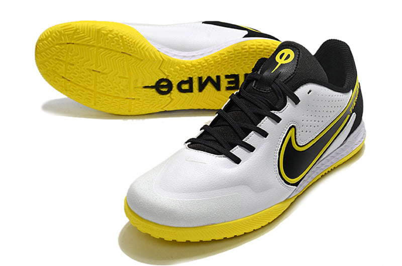 Nike Tiempo Legend 9 Pro Futsal Preto Branco Amarelo