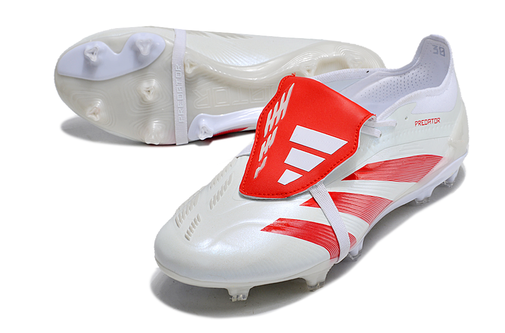 Adidas Predator Elite Tongue FG - Branco Vermelho