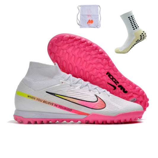 Nike Air Zoom Mercurial Superfly 9 Elite Society - Branco Rosa