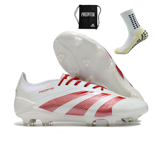 Adidas Predator Elite FG - Branco Vermelho