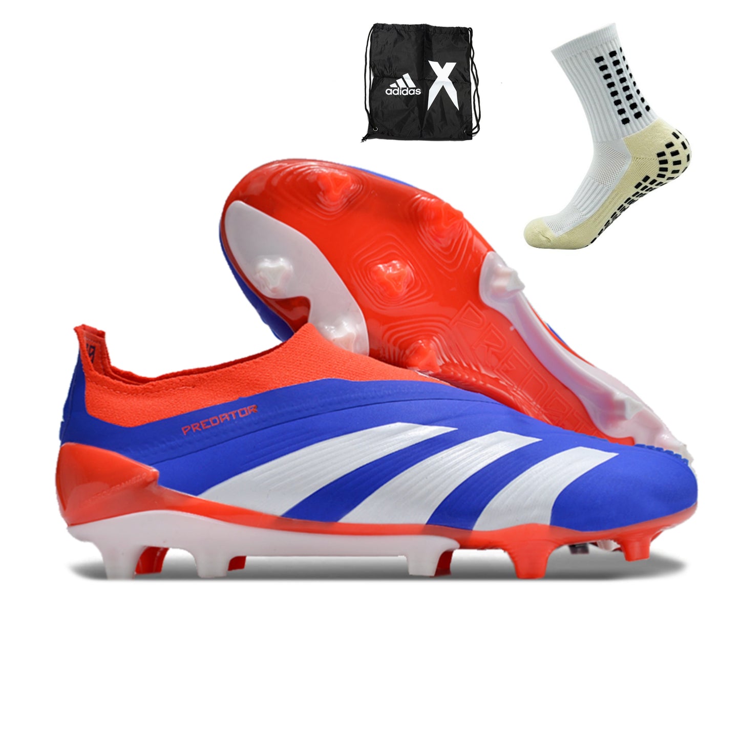 Adidas Predator Elite + FG - Azul Vermelho