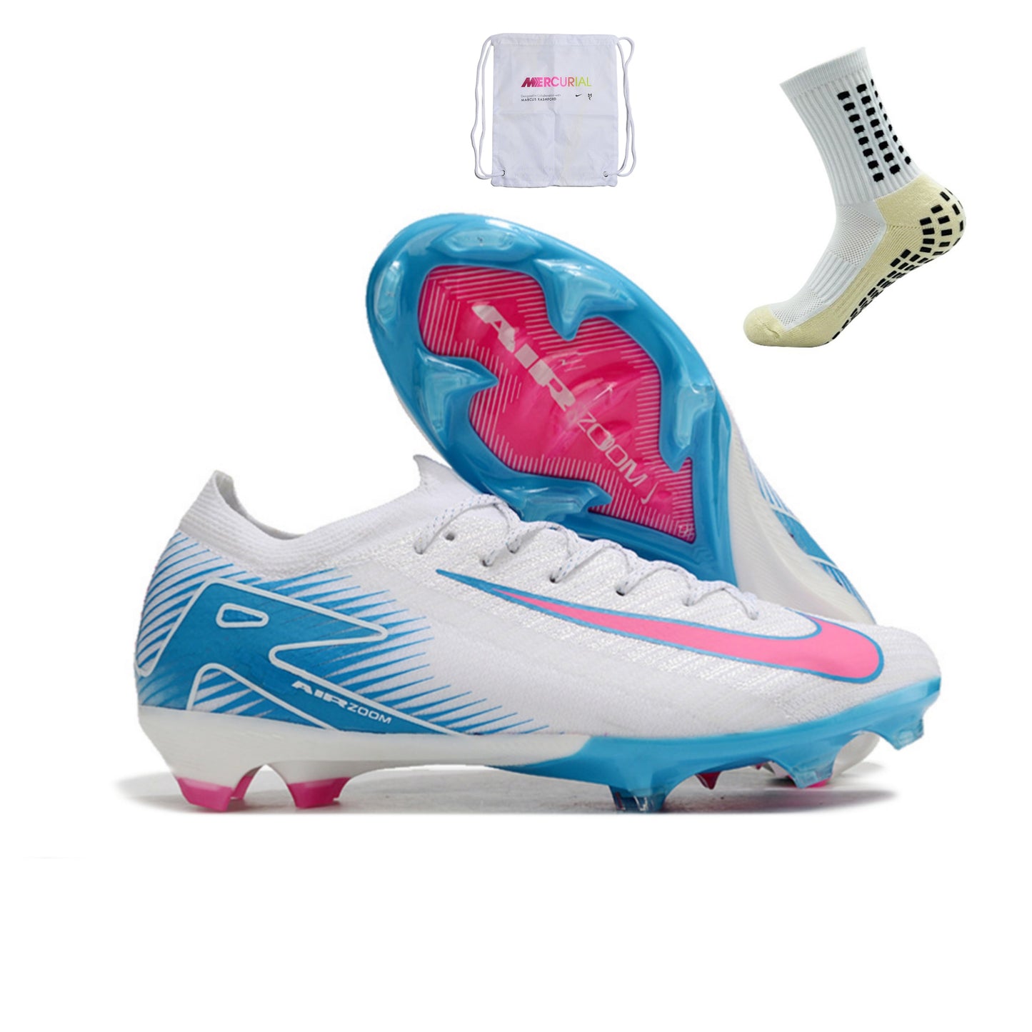 Nike Air Zoom Mercurial Vapor 16 Elite FG - Branco Azul Rosa