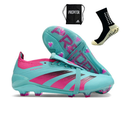 Adidas Feminina Predator Elite Tongue FG - Azul Rosa