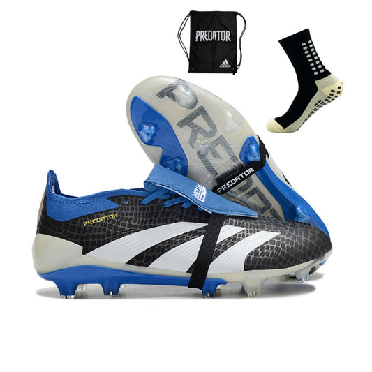 Adidas Feminina Predator Elite Tongue FG - Preto Azul