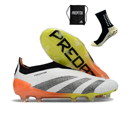 Adidas Predator Elite + FG - Branco Laranja Amarelo