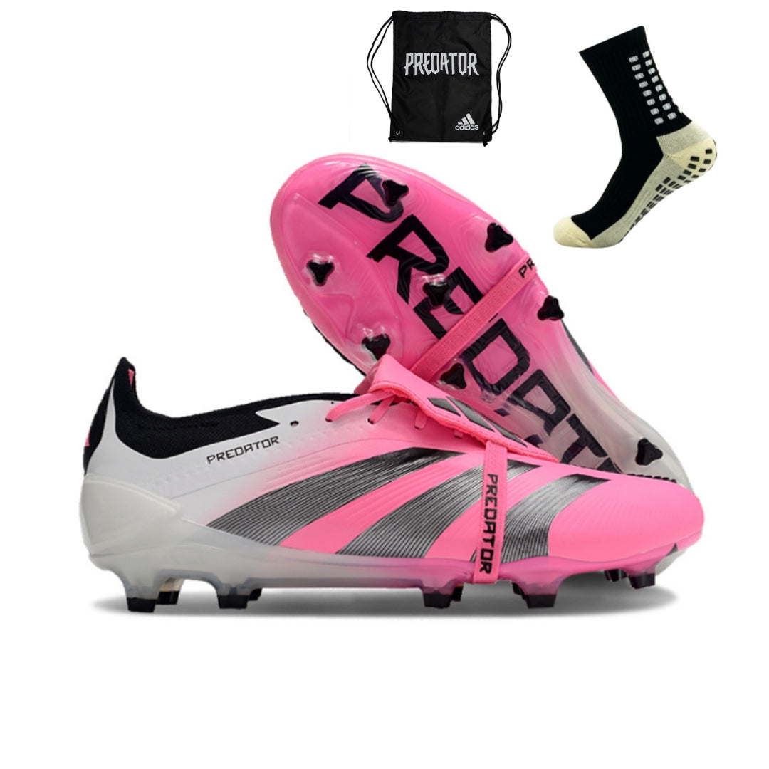 Adidas Predator Elite Tongue FG - Branco Rosa