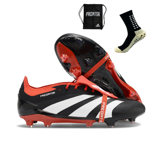 Adidas Predator Elite Tongue FG - Preto Vermelho