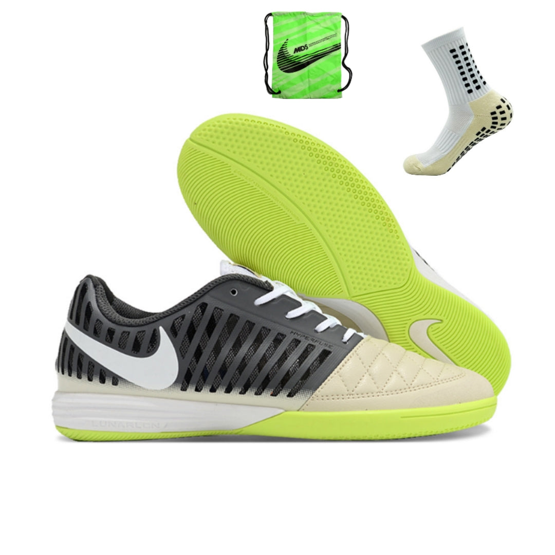 Nike Feminina Lunar Gato II Futsal - Cinza Verde