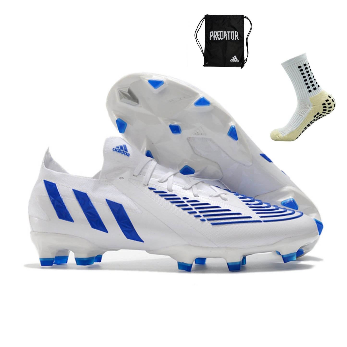 Adidas Predator Edge.1 Low FG - Branco Azul