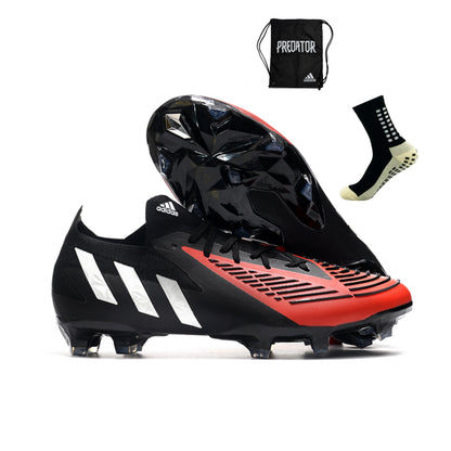 Adidas Predator Edge.1 Low FG - Preto Vermelho